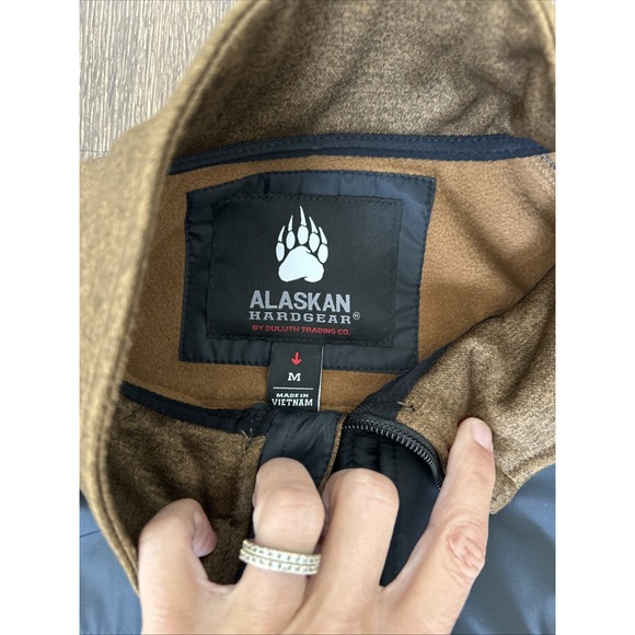 Alaskan Hardgear King Crab Fleece Vest Men's M Brown Fishing Hunting - Picture 3 of 7